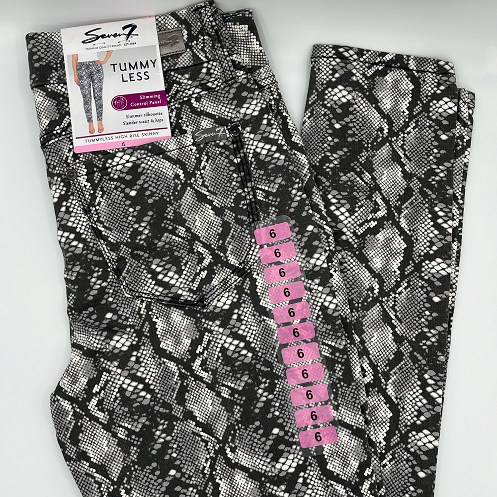 Seven Snake Print High Rise Skinny Pants (NWT)